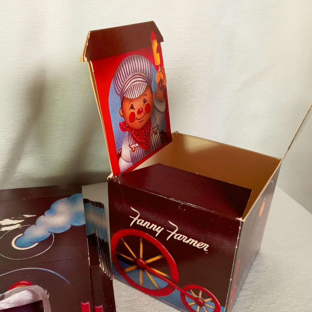 Lot (10) RARE VINTAGE TRAIN Fanny Farmer Candies cardboard folding candy Boxes. - Picture 2 of 13